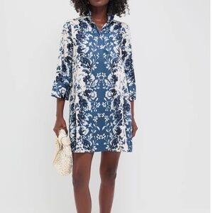 TUCKERNUCK Indigo Reflection Stretch Cotton Megan Dress